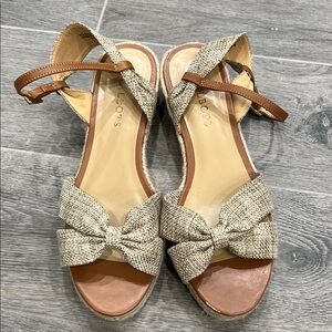 Talbots Pamela Twist Espadrille Wedge Sandals
